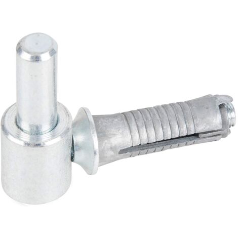 Alberts 307356 Cardine da avvitare, con filettatura metrica, zincato blu, entrata Ø14 mm, 65 x 33 mm