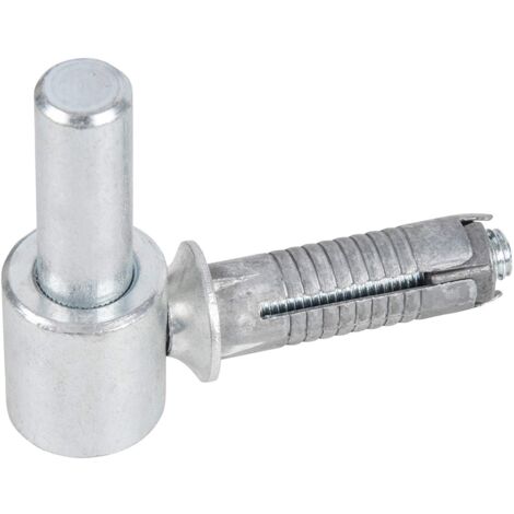 Alberts 307370 Cardine da avvitare, con filettatura metrica, zincato blu, entrata Ø16 mm, 65 x 33 mm