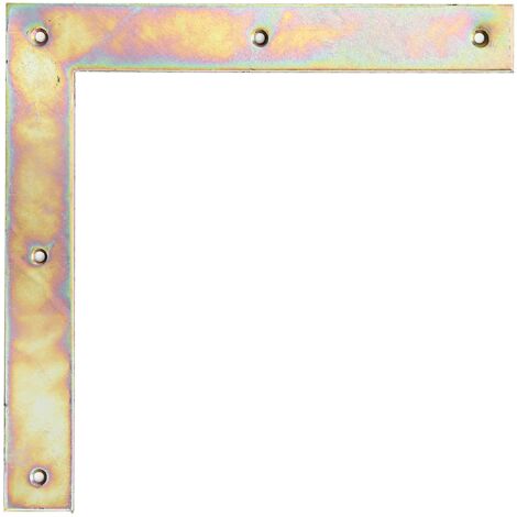 Alberts 313098 Angolare per cancelli, zincata gialla, 300 x 300 x 40 mm