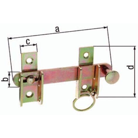 Alberts 314446 Fermo per persiane battenti, con dispositivo di blocco, zincato galvanico, con strato spesso passivato, Misura 120 x 65 mm
