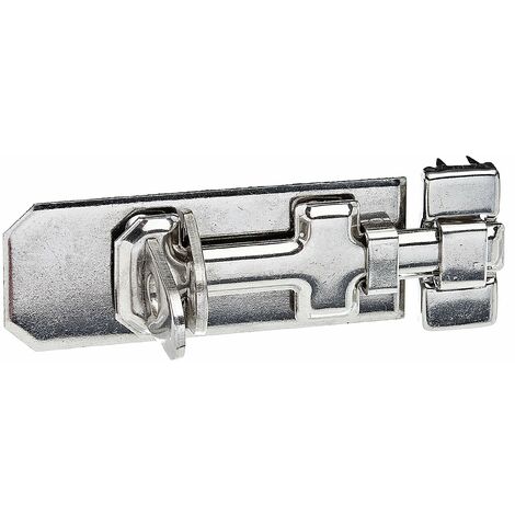 Alberts 327002 Catenaccio di Sicurezza, con Maniglia Piatta e Guida Asta fissata, Acciaio Inox, piastra 100 x 40 mm