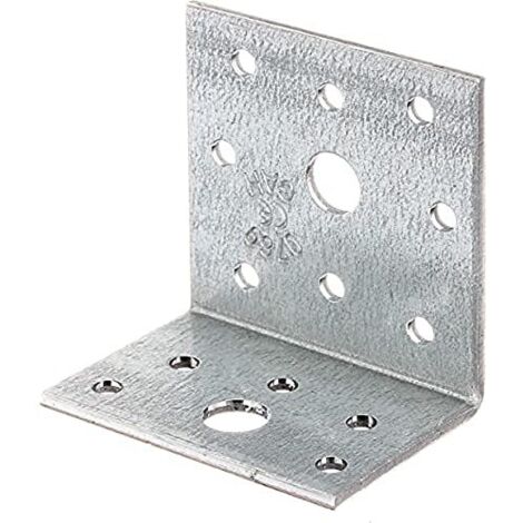 Alberts 332525 Squadretta di giunzione, zincata con procedimento Sendzimir, 40 x 60 x 60 mm, Set da 6