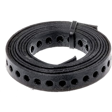 Alberts 334161 Nastro forato, con o senza box di srotolamento, rivestito in plastica nera, larghezza 17 mm, lunghezza 1,5 m