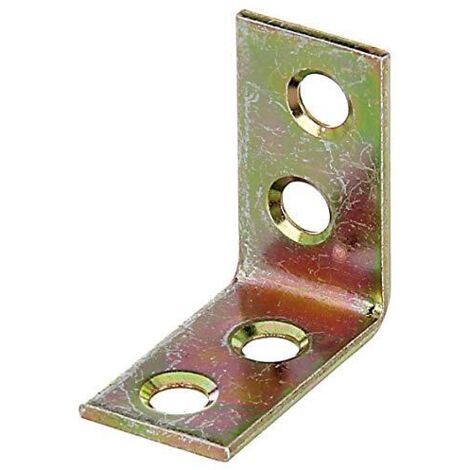 Alberts 339463 Squadretta per sedie, zincata gialla, 25 x 25 x 14 mm, Set da 50