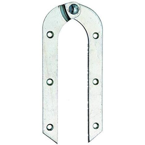 Alberts 341503 Cerniera per scala pieghevole, forma piegata, zincata, Misura 200 x 21 mm