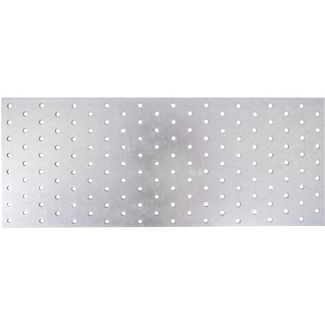 Alberts 353476 Piastra Forata, Acciaio, zincato con procedimento Sendzimir, 400 x 160 mm