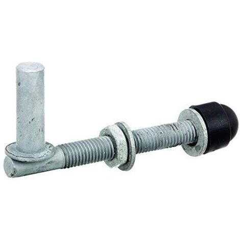 Alberts 410643 Cardine, una coppia, da avvitare a fondo, regolabile, zincato a caldo, entrata Ø13 mm, lunghezza 120 mm, filettatura M12