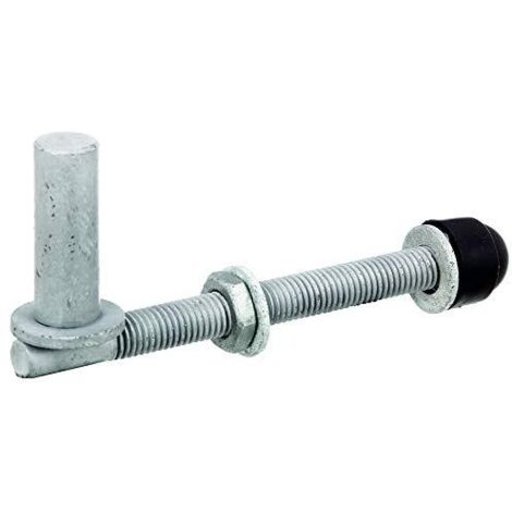 Alberts 410674 Cardine, una coppia, da avvitare a fondo, regolabile, zincato a caldo, entrata Ø16 mm, lunghezza 140 mm, filettatura M12