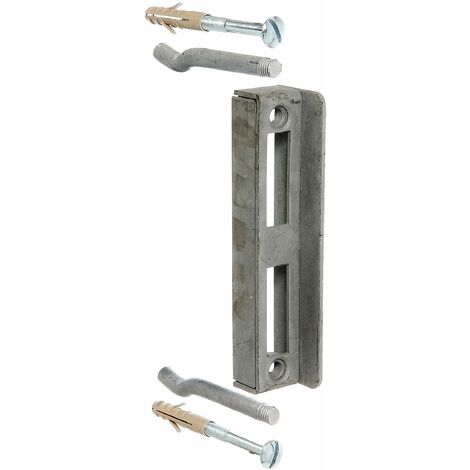 Alberts 412326 Battuta per serrature a scatola, zincato a caldo, Altezza: 172 mm, Profondità: 34 mm