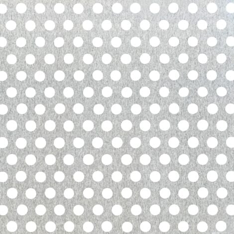 Alberts 468200 Lamiera forata, foratura rotonda, alluminio, naturale, 200 x 1000 x 0,8 mm