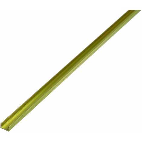 Alberts 471613 Profilo a U, Ottone, 1000 x 6 x 6 mm