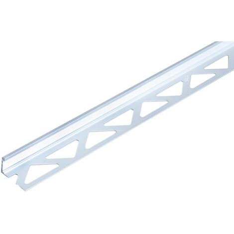 Alberts 475963 Profilo terminale per Piastrelle, Alluminio, anodizzato Argento