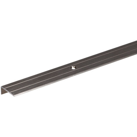 Alberts 476670 Profilo di protezione per paragradini, Alluminio, bronzo anodizzato, 1000 x 25 x 10 mm