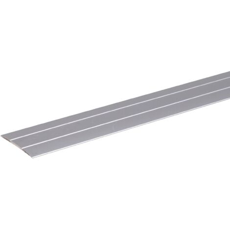 Alberts 484491 Coprisoglia, autoadesivo, con due scanalature, alluminio, anodizzato argento, 900 x 37,8 mm