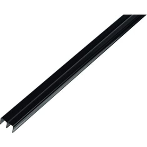 Alberts 485139 Profilo di guida superiore, plastica, nero, 1000 x 18 x 10 mm