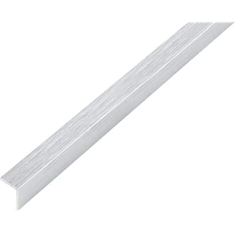 Alberts 489045 Profilo angolare autoadesiva alluminio, design acciaio inox, chiaro 1000 x 25 x 25 mm