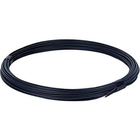 Alberts 530365 Fune metallica, zincata, con rivestimento in plastica antracite, lunghezza 3,8 mm, Ø filo 55 m