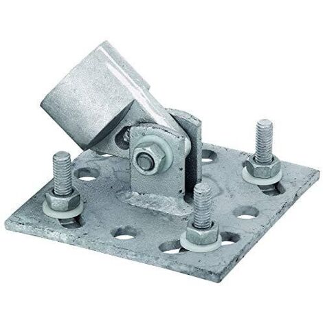 Alberts 658557 Piastra per puntello, zincata a caldo, Misura 100 x 100 mm, per Ø pali 34 mm