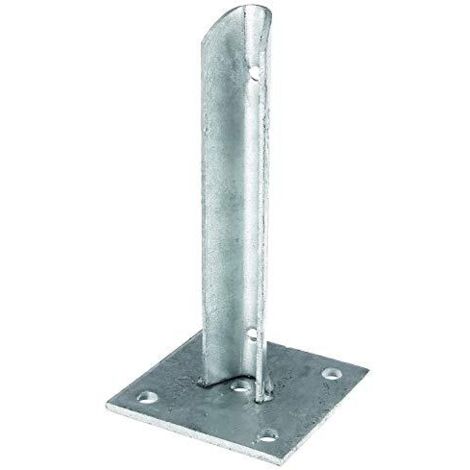 Alberts 658632 Staffa porta palo, Acciaio, per pali Ø 34 mm