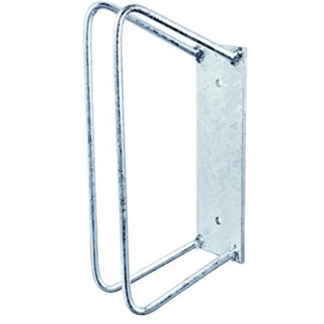 Alberts 692506 Rastrelliera per biciclette singola, disponibile in due versioni, per montaggio a parete, zincata a caldo, portabiciclette con angolo a 45°