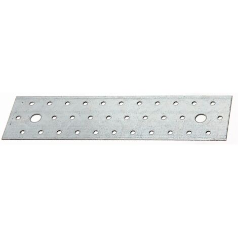 Alberts 847241 Platine d'assemblage, galvanisée Sendzimir, 240 x 60 mm, Set de 25 pièces