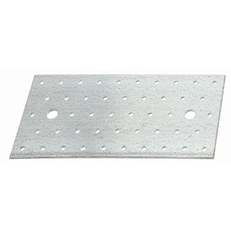 Alberts 847272 Platine d'assemblage, galvanisée Sendzimir, 200 x 100 mm, Set de 25 pièces