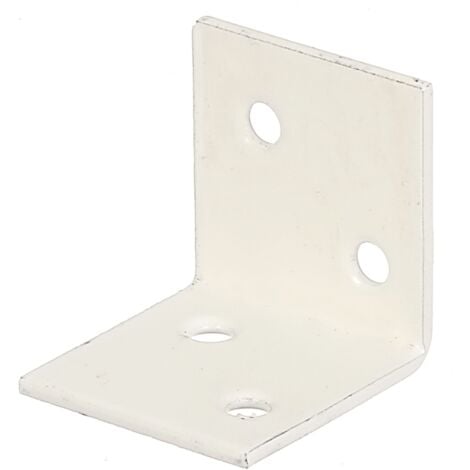 Alberts 847517 Équerre large, plastifiée blanche, 30 x 30 x 30 mm, Set de 50 pièces