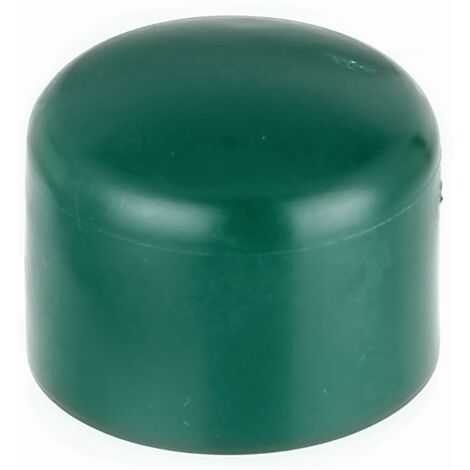 Alberts 855260 Capuchon pour poteaux ronds en métal, plastique, en vert, pour poteau Ø 38 mm, Set de 20 pièce