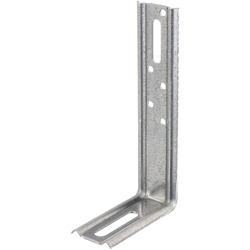 866280 Équerre réglable, angle de 90°, emboutie, avec trou oblong, galvanisée Sendzimir, 70 x 140 x 30 mm, Set de 25 pièces - Alberts