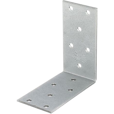 Alberts 866822 Équerre d'assemblage, galvanisée Sendzimir, 80 x 80 x 40 mm, Set de 50 pièces