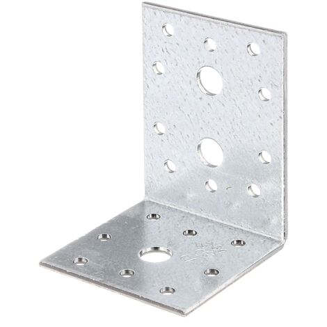 Alberts 866839 Équerre d'assemblage, galvanisée Sendzimir, 60 x 80 x 60 mm, Set de 50 pièces
