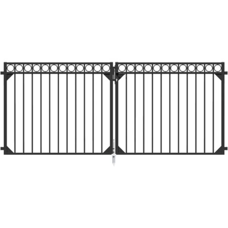 ALBERTS Doppeltor Chaussee, Alu,anthrazit Kst.b., lichte Breite 3010 mm, Höhe 1200 mm