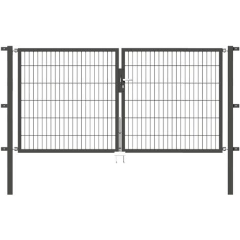 ALBERTS Doppeltor Flexo, fvz.anthr.Kst.b.RAL 7016, lichte BxH2500x1200, PF60x60/1700mm