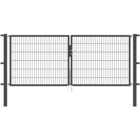 ALBERTS Doppeltor Flexo, fvz.anthr.Kst.b.RAL 7016, lichte BxH3000x1200, PF80x80/1900mm