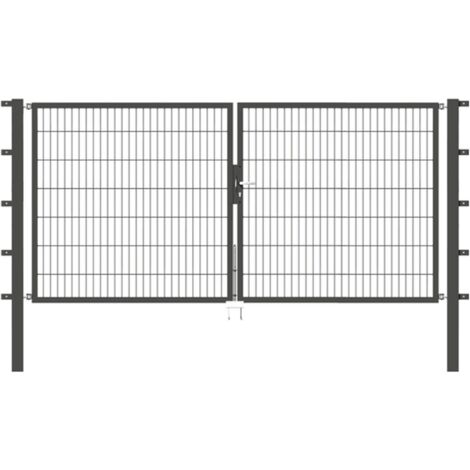 ALBERTS Doppeltor Flexo, fvz.anthr.Kst.b.RAL 7016, lichte BxH3000x1400, PF80x80/2100mm