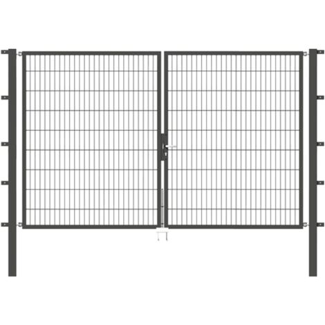 ALBERTS Doppeltor Flexo, fvz.anthr.Kst.b.RAL 7016, lichte BxH3000x1800, PF80x80/2500mm
