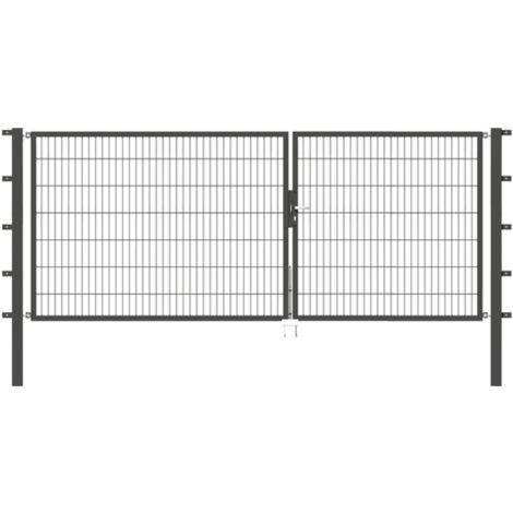 ALBERTS Doppeltor Flexo, fvz.anthr.Kst.b.RAL 7016, lichte BxH3500x1400, PF80x80/2100mm