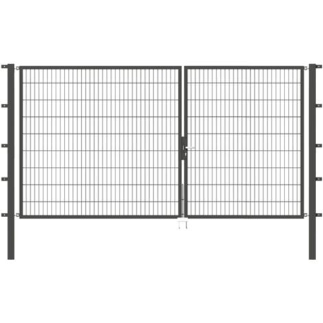 ALBERTS Doppeltor Flexo, fvz.anthr.Kst.b.RAL 7016, lichte BxH3500x1800, PF80x80/2500mm