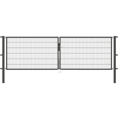 ALBERTS Doppeltor Flexo, fvz.anthr.Kst.b.RAL 7016, lichte BxH4000x1200, PF80x80/1900mm