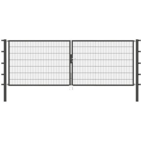 ALBERTS Doppeltor Flexo, fvz.anthr.Kst.b.RAL 7016, lichte BxH4000x1400, PF80x80/2100mm