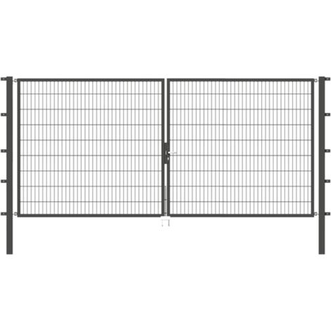 ALBERTS Doppeltor Flexo, fvz.anthr.Kst.b.RAL 7016, lichte BxH4000x1800, PF80x80/2500mm