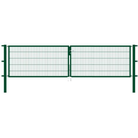 ALBERTS Doppeltor Flexo, fvz.grün Kst.b.RAL 6005, lichte BxH4000x1000, PF80x80/1700mm