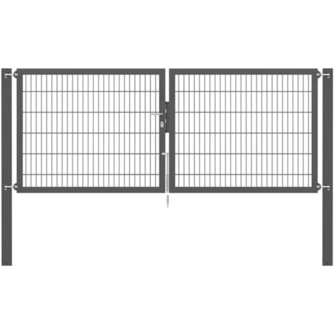ALBERTS Doppeltor Flexo Plus, anth.RAL 7016, z.Einbet.BxH3000x1200mm, PF1900/100x100mm