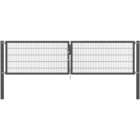 ALBERTS Doppeltor Flexo Plus, anth.RAL 7016, z.Einbet.BxH4000x1000mm, PF1700/100x100mm