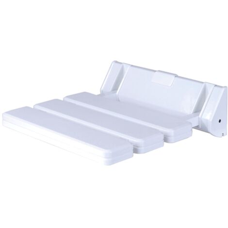 ALBERTS Duschklappsitz, Befestigung an der Wand, Kunststoff, weiß, Sitzfläche: 315x225mm