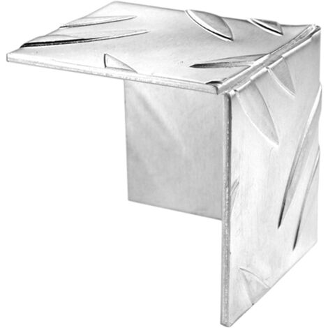 ALBERTS Eckschutz Riffel-Prägung, Alu natur, TxH 35,5 x 35,5 mm
