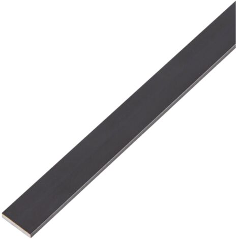 ALBERTS Flachstange, Alu schwarz elox., LxBxS 1000 x 15 x 2 mm