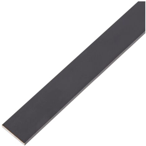 ALBERTS Flachstange, Alu schwarz elox., LxBxS 1000 x 20 x 2 mm
