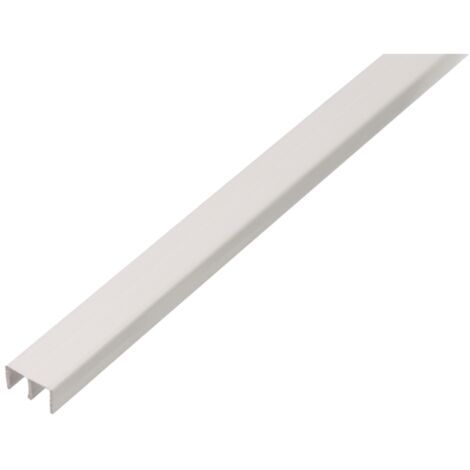 ALBERTS Führungsschienenprofil oben, PVC weiß, Lxlichte BxH 2000 x 6,5 x 10 mm