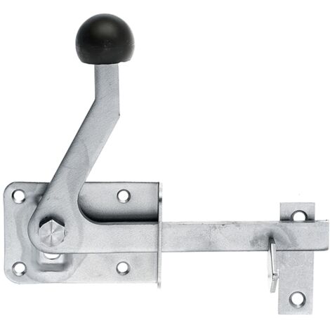 ALBERTS Gartentorfalle, Edelstahl, zusätzlich kugelgestrahlt, Platten Breite 80mm, Höhe 55mm